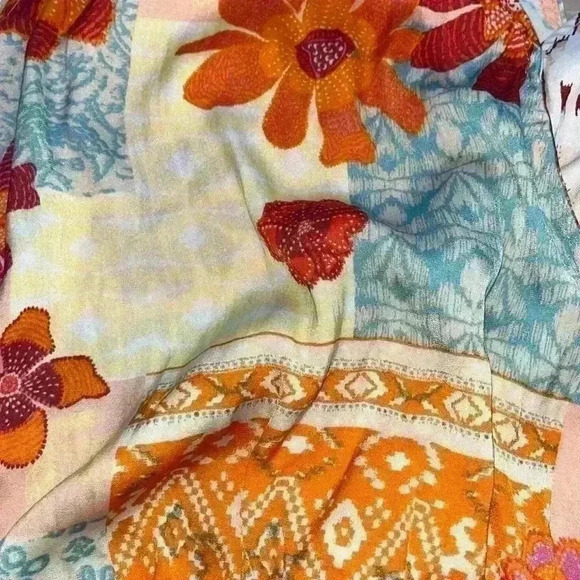 Free People Tied To You Tank Top In Tropical Combo Sz: Medium M - Picture 3 of 9